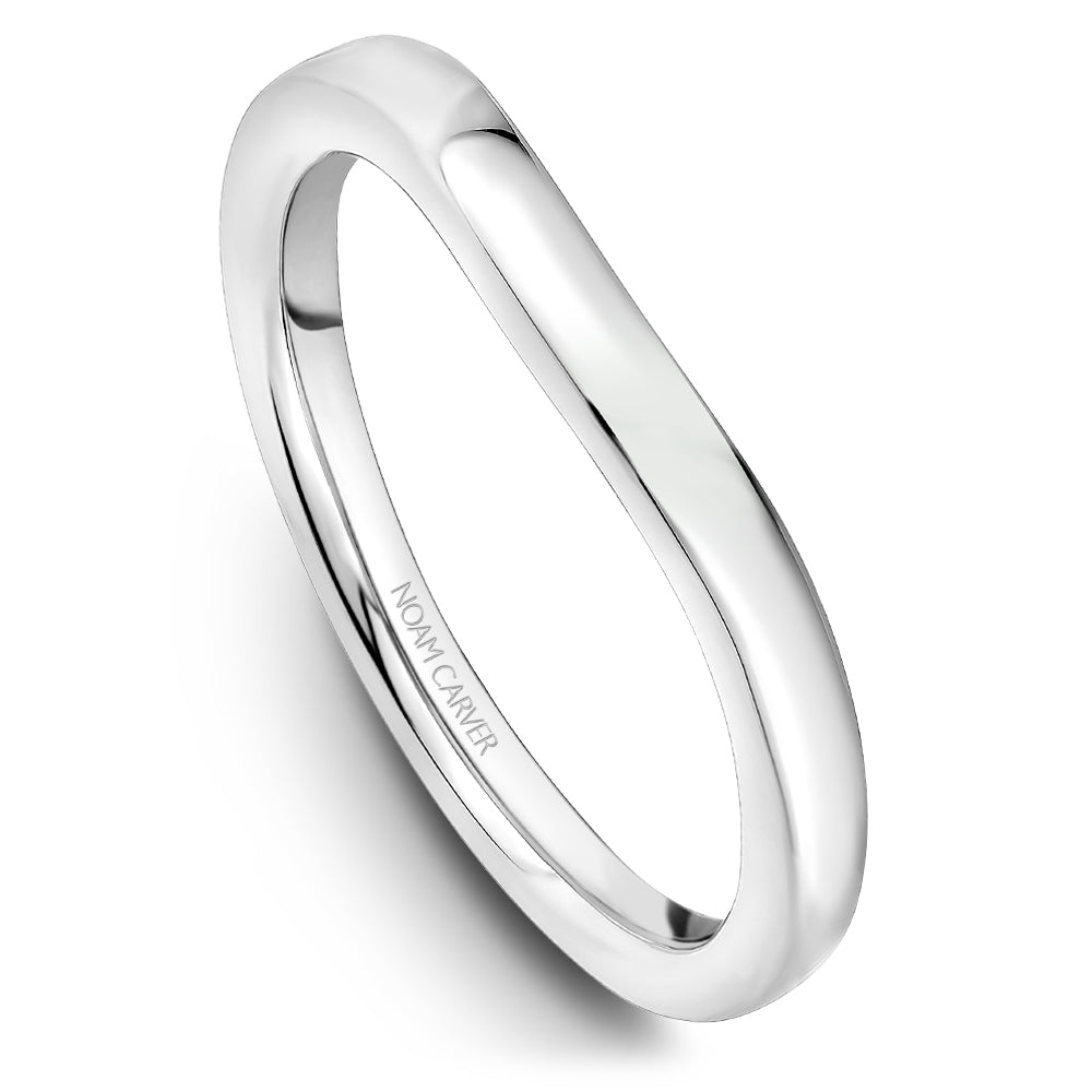 14K white gold solitaire ring band.