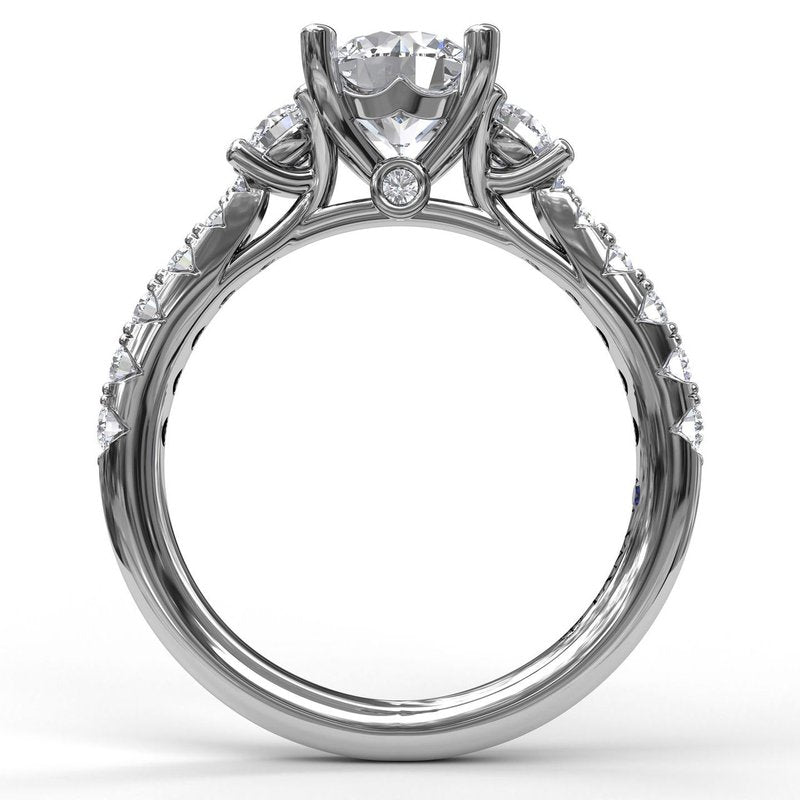 Fana Three Stone Hidden Accent Natural Diamond Sem