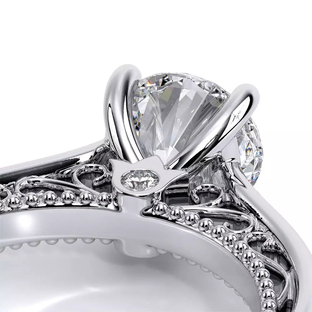 Verragio 18K White Gold Diamond Solitaire Engagement Ring
