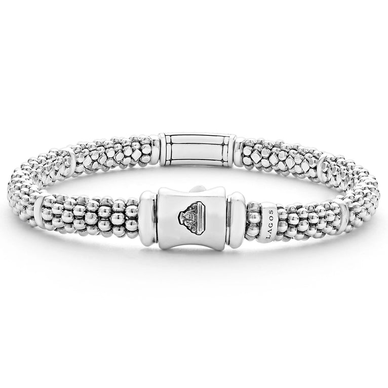 Sterling silver bracelet with 0.27ctw round natural diamonds.