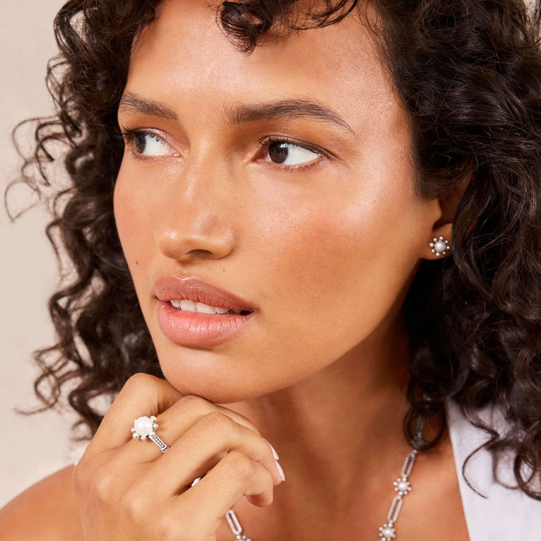 LAGOS Luna Collection Freshwater White Pearl Stud