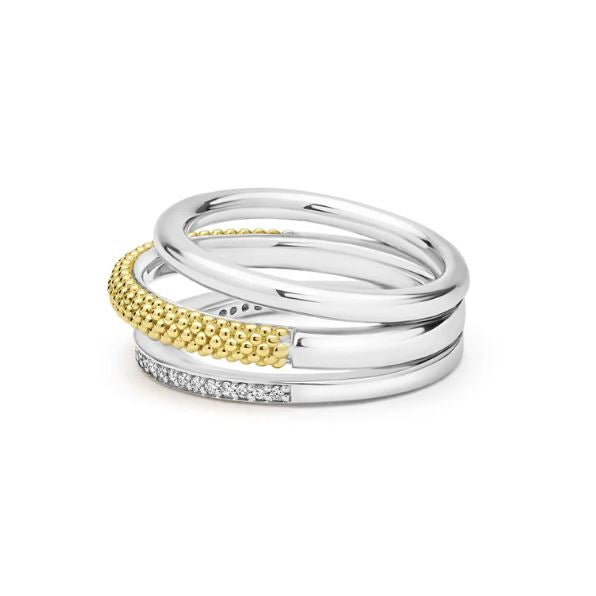 LAGOS Men's Natural Diamond Ring in Sterling Silve