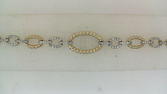Natural Diamond Bracelet in 10 Karat Yellow with 0.97ctw Round Diamond