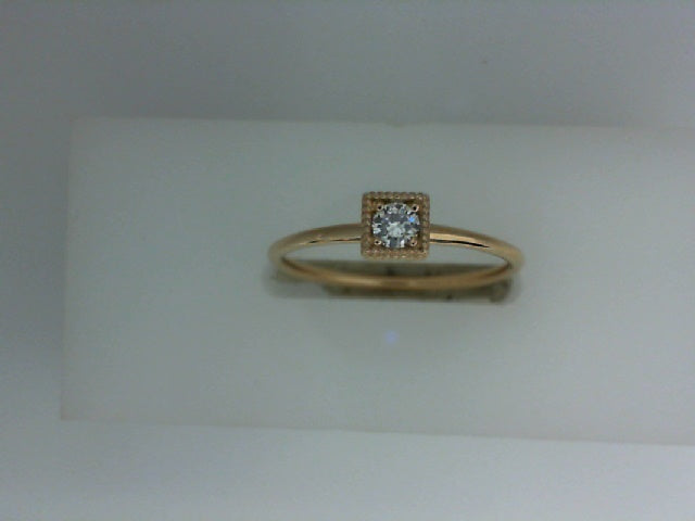 Forevermark Tribute Collection Earth Mined Diamond Fashion Ring in 18 Karat Rose with 0.09ctw G/H SI1 Round Diamond