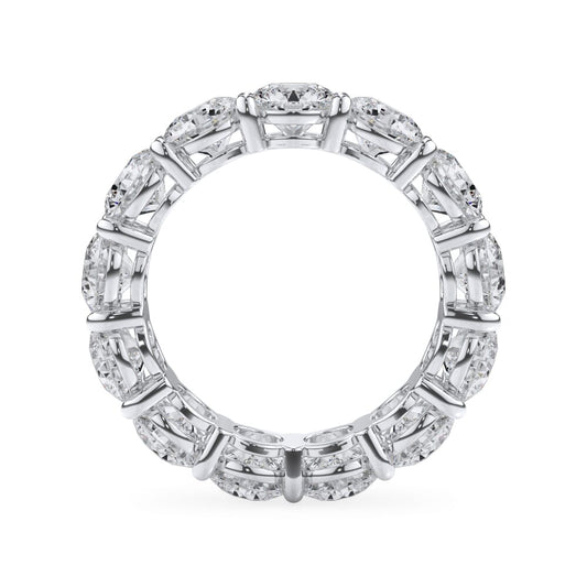 Lab-Grown Diamond Eternity Ladies Wedding Band in Platinum White with 6.47ctw of Round Lab-Grown Diamonds