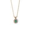 Pendant M Estate Collection Color Gemstone Necklace in 14 Karat Yellow with 1 Oval Emerald 0.29ctw 5.44mm-5.44mm