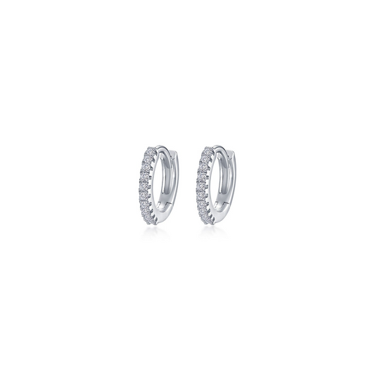 Lafonn Simulated Diamond Earrings in Platinum Bonded Sterling Silver 0.22ctw