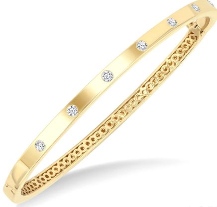ReMARKable Designs Natural Diamond Bracelet in 14 Karat Yellow Gold with 0.40ctw Round Diamonds