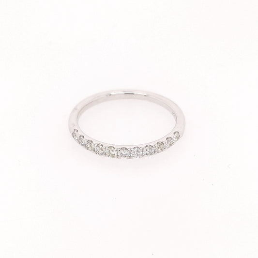 ReMARKable Designs Marks 89 Collection Natural Diamond Stackable Ladies Wedding Band in 14 Karat White Gold with 0.333ctw I/J I1 Round Diamonds