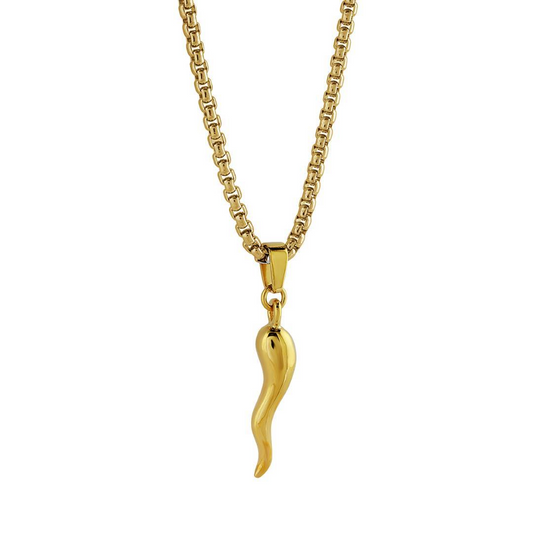 22" Round Box Chain in Stainless Steel Yellow