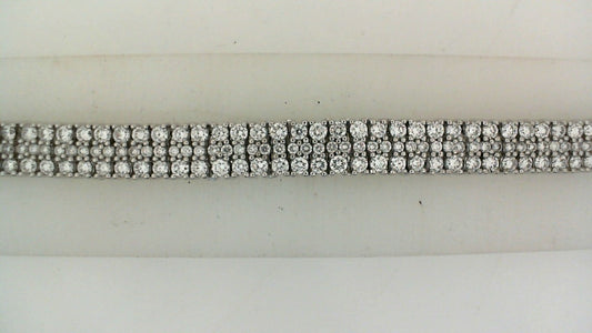 Lab-Grown Diamond Bracelet in 10 Karat White with 6.00ctw Round Diamond
