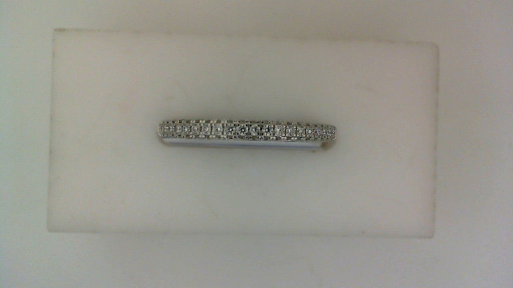 Lab-grown diamond wedding band, white gold.