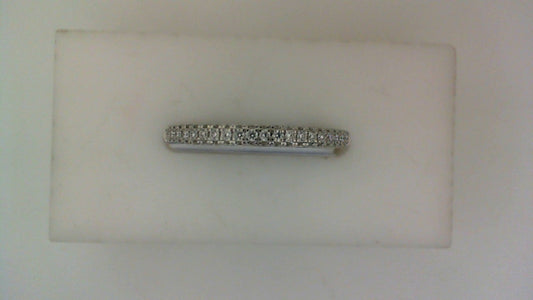 Lab-grown diamond wedding band, white gold.
