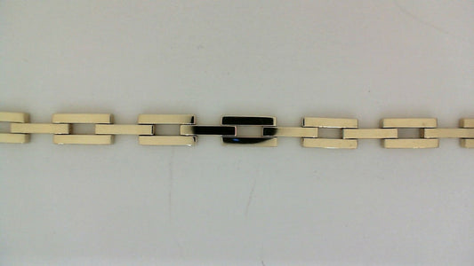 Fancy Link Bracelet (No Stones) in 14 Karat Yellow