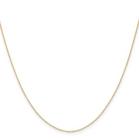 20" Pendant Rope 0.5mm Chain in 14 Karat Yellow