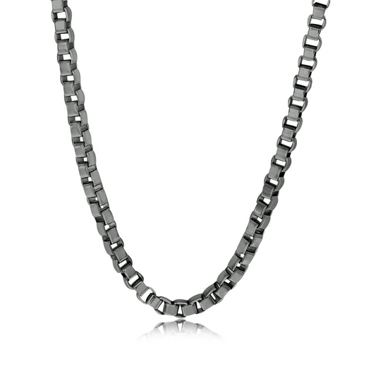 24" Box 5.5mm Chain in Stainless Steel Grey