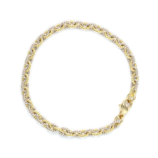 Marks Estate Department 2 Rolo Bracelet (No Stones) in 18 Karat White Yellow Gold