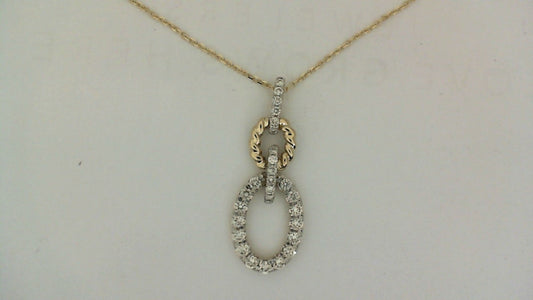 Natural Diamond Necklace in 14 Karat Yellow with 0.48ctw Round Diamond