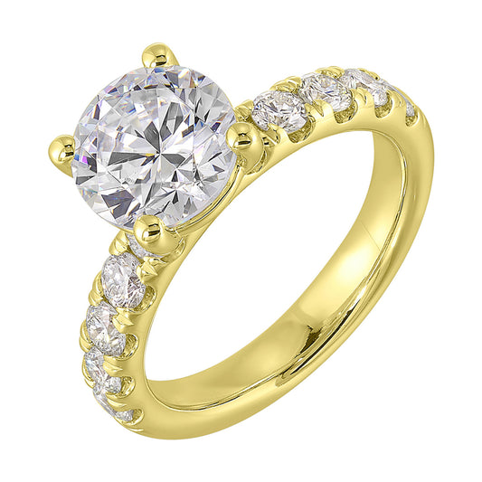 Natural Diamond Semi-Mount Engagement Ring