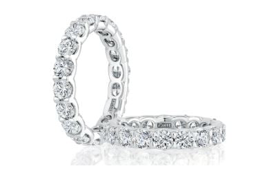 A. Jaffe Eternity Natural Diamond Band in 14 Karat White Gold, Clarity: SI1-SI2, Color: G, Size 7