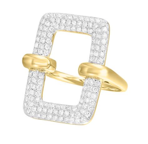 Earth Mined Diamond Fashion Ring in 14 Karat Yellow with 0.75ctw Round Diamonds