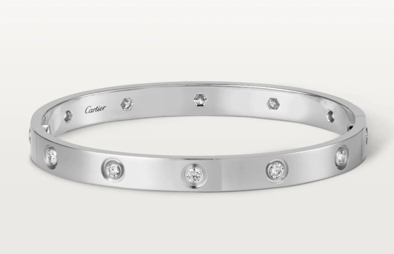 Cartier white gold diamond bracelet.
