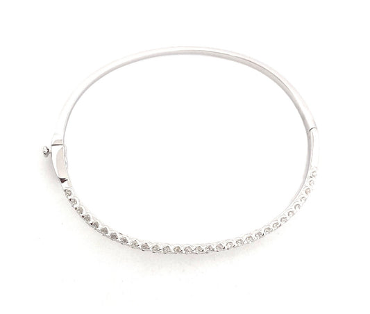 Natural Diamond Bracelet in 14 Karat White with 1.32ctw Round Diamonds