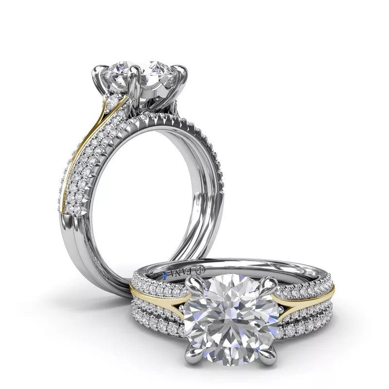 Fana Hidden Accent Natural Diamond Semi-Mount Enga