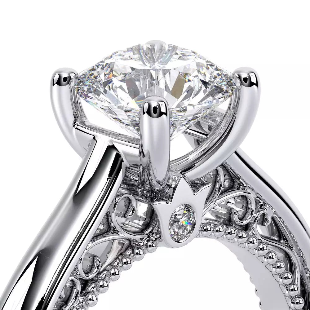 Verragio white gold ring with diamond accents.