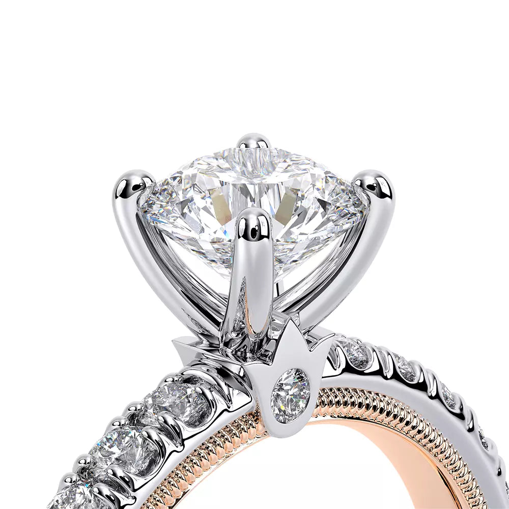 Verragio diamond ring with hidden accent design.