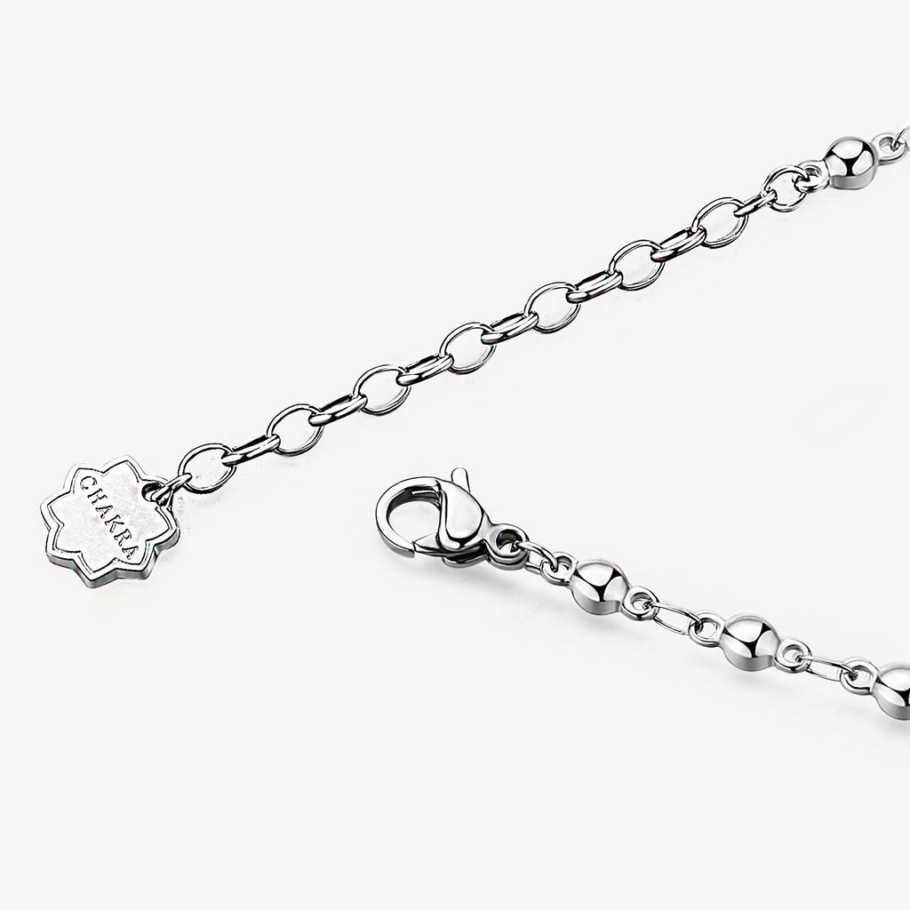 Stainless steel bracelet with lobster clasp.
