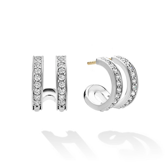 LAGOS Caviar Spark Collection Natural Diamond Earrings in Sterling Silver with 0.83ctw G/H SI2 Round Diamonds