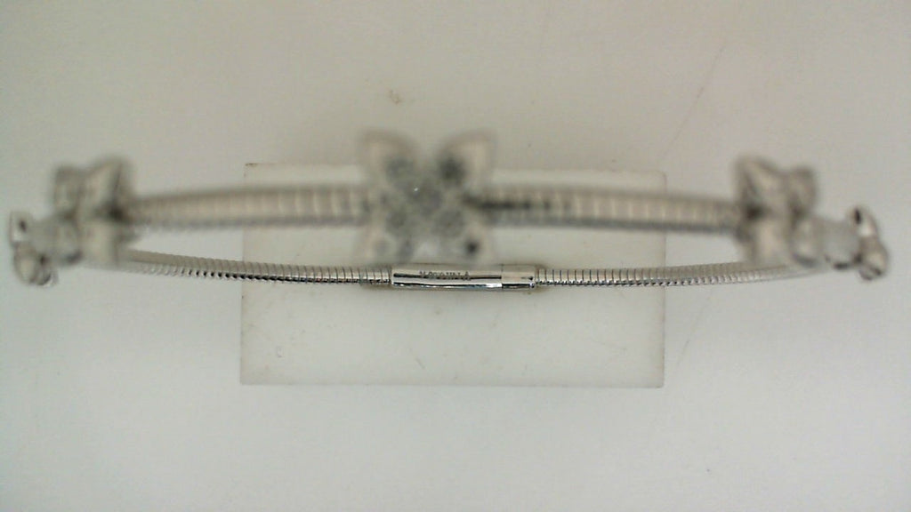 14K white gold bracelet with diamonds.
