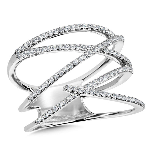 Natural Diamond Fashion Ring in 14 Karat White with 0.39ctw G/H SI2 Round Diamond