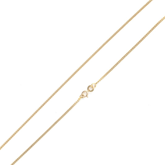 18K yellow gold polished curb chain.