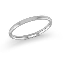 14K white gold carved band, 2MM width.