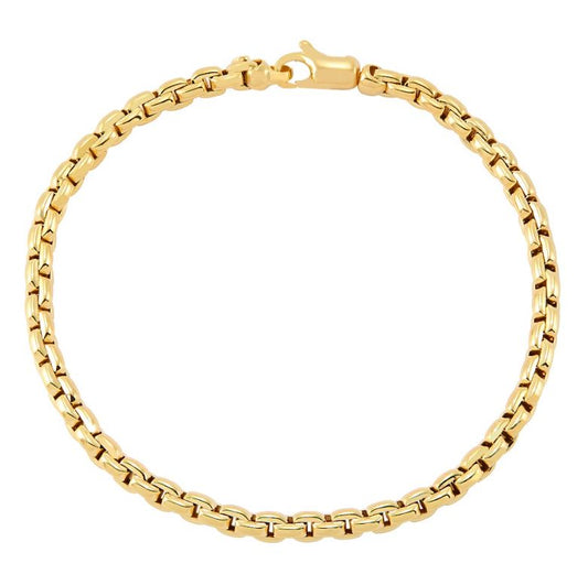 14K yellow gold bracelet with clasp.