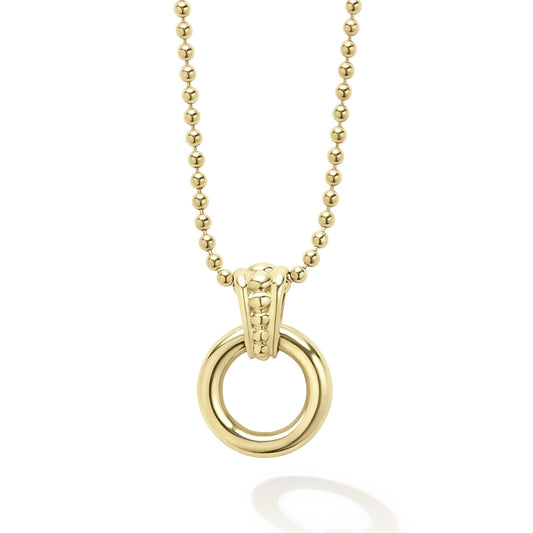 LAGOS Gold & Black Caviar Collection Necklace (No Stones) in 18 Karat Yellow Gold