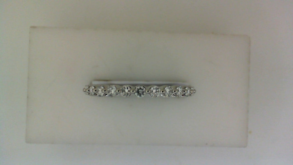 Lab-grown diamond wedding band, white gold.