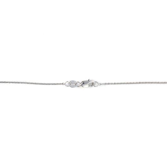 14K white gold diamond necklace clasp.
