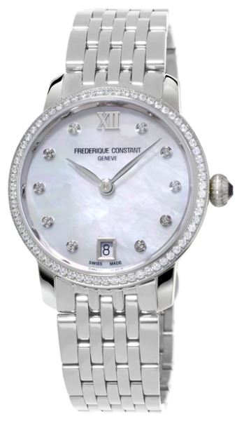Ladies Frédérique Constant USA Inc. Slimline Dress Timepieces with 0.56ctw Round Diamonds FC-220MPWD1SD26B