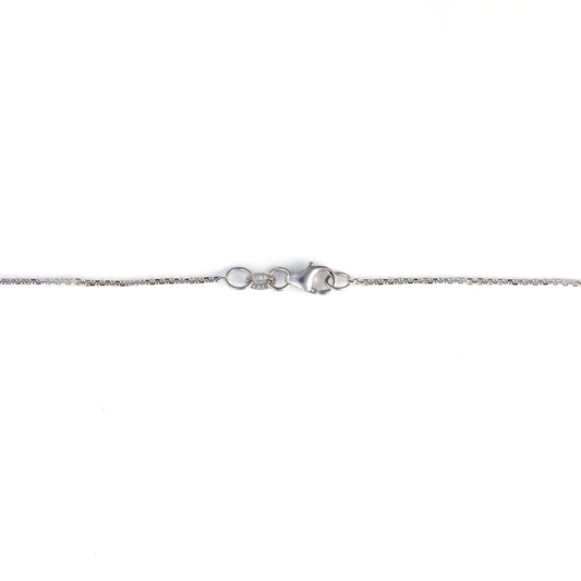 M Estate Collection Natural Diamond Necklace in 14 Karat White with 0.08ctw Round Diamonds