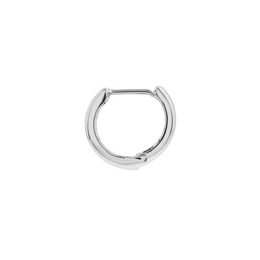 ReMARKable Designs Huggie Earrings (No Stones) in 14 Karat White Gold