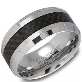 Carved Band (No Stones) in Tungsten Carbide Black - Grey 10MM
