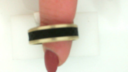 Tantalum gold band with satin finish.