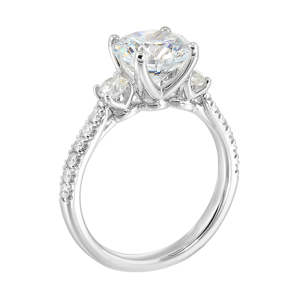14K white gold diamond engagement ring.