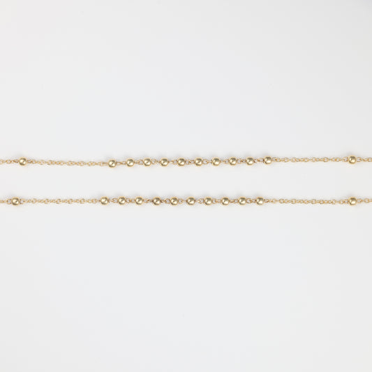 14K yellow gold religious necklace chain.