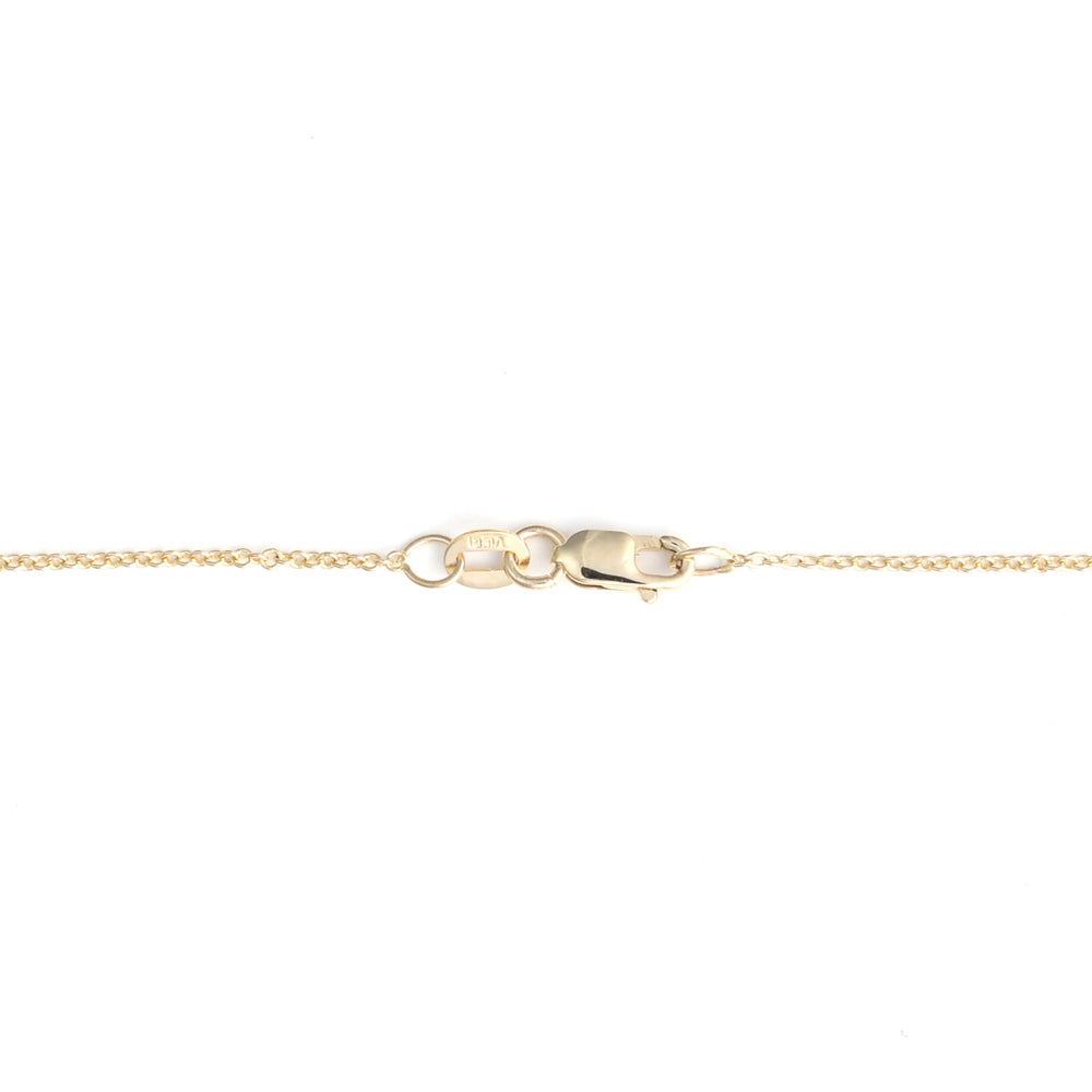 14K yellow gold necklace clasp.
