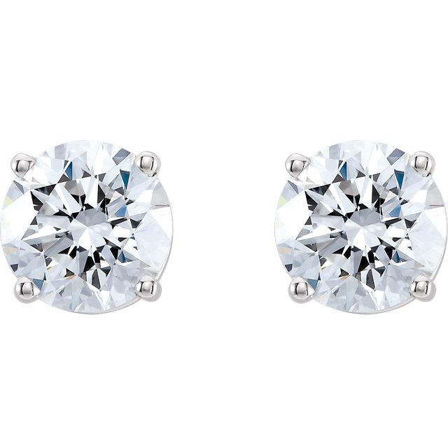 Lab-grown diamond studs in white gold.