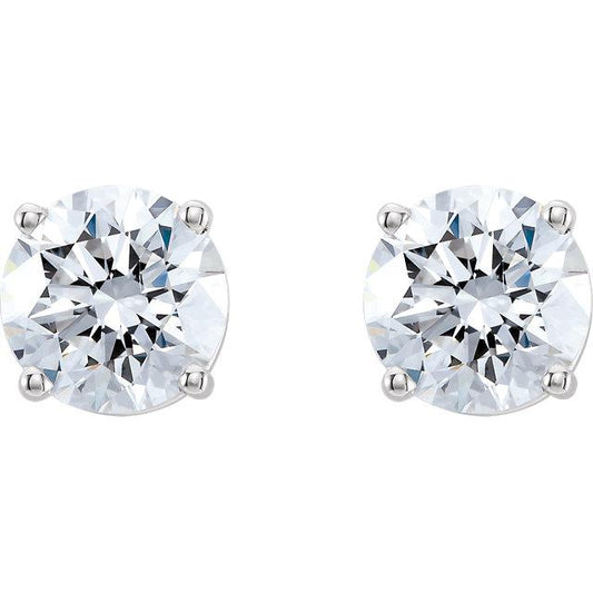 Lab-grown diamond studs in white gold.